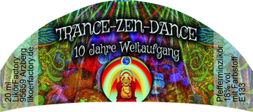 etikett schnaps trance-zen-dance
